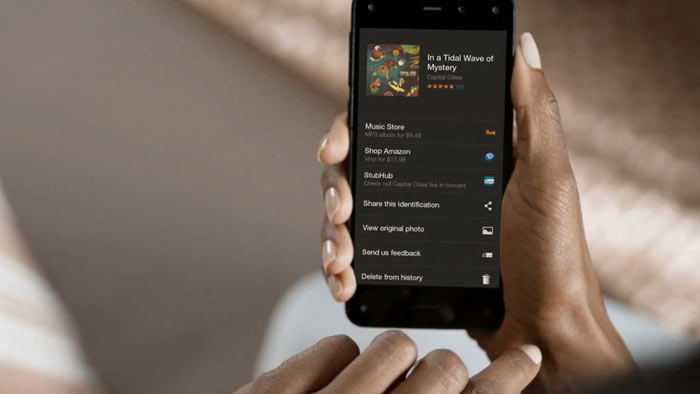 Buying a music album on the Amazon Fire Phone