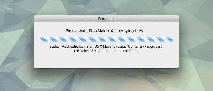 Diskmaker X “command not found”
