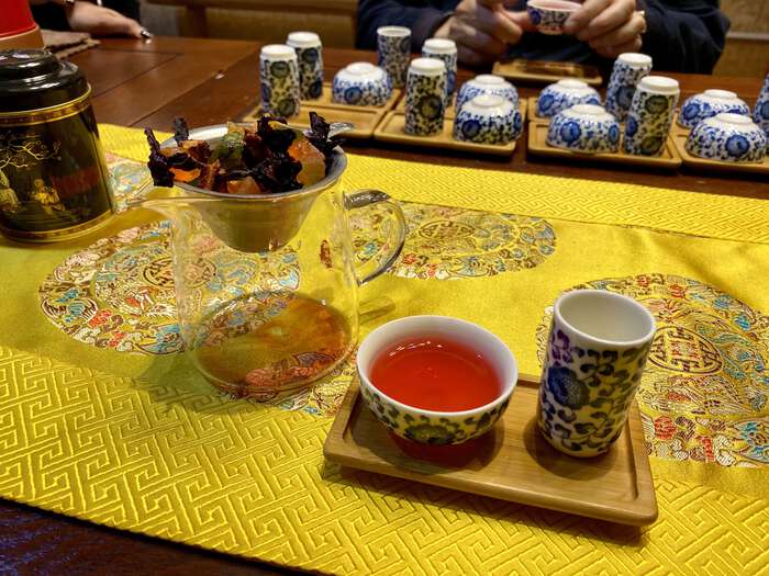 A chinese tea set