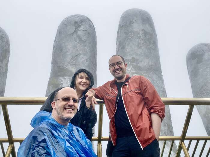 Nino, Julijana, and Zarino on the Golden Bridge