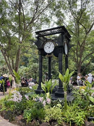 Clock at the National Orchid Garden