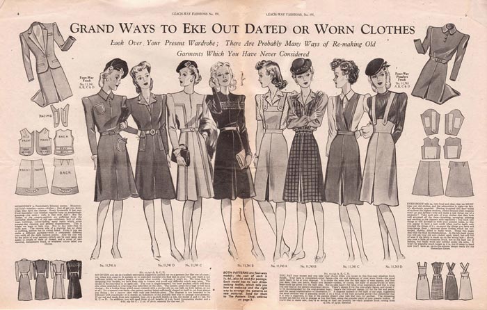 Make Do And Mend poster from the 1940s