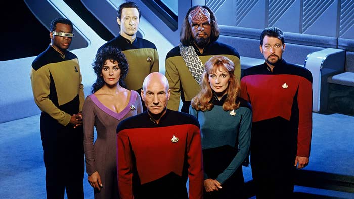The main cast of Star Trek: The Next Generation